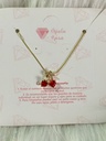 Cadena cereza circon 