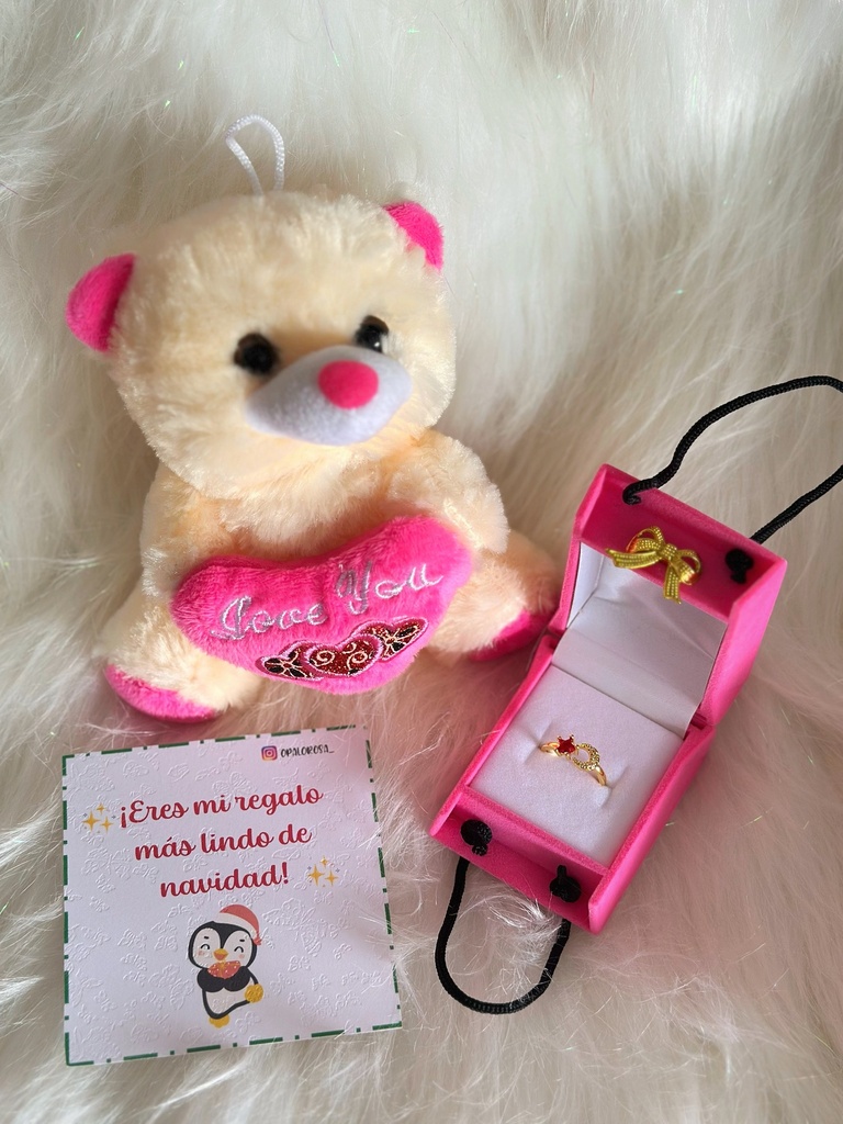 Combo de regalo oso de Navidad 
