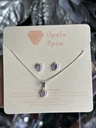 Set cadena corona lila 