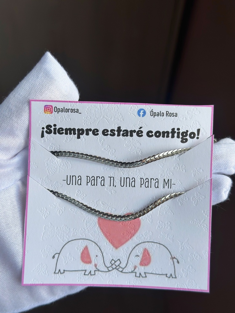 Pulseras pareja serpiente 