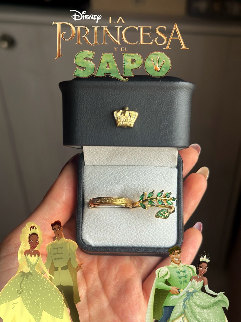 Anillos promesa la princesa y el sapo