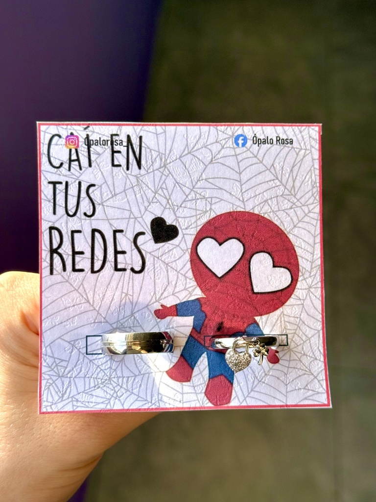 Anillos promesa Spiderman -araña-