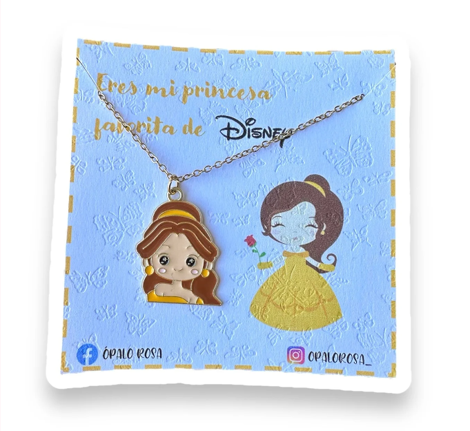 Cadena princesa Bella de la Bella y la Bestia