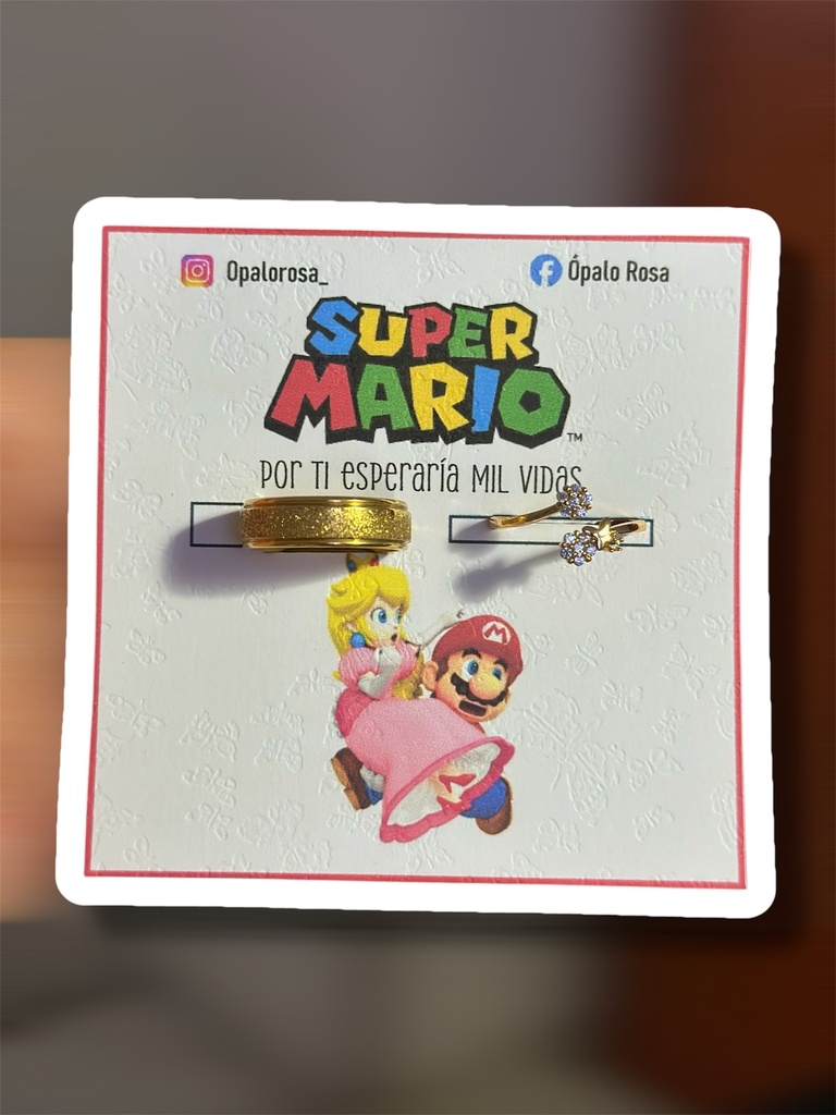 Anillos promesa Mario Bross