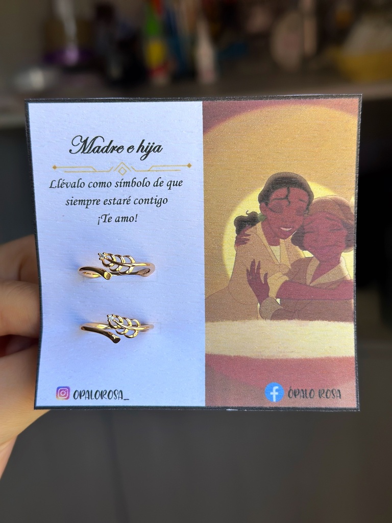 Anillos madre e hija Tiana