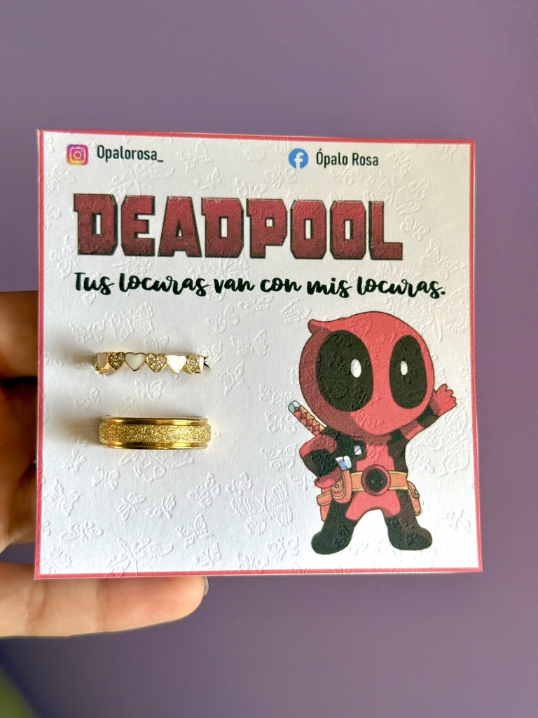 Anillos promesa Deadpool