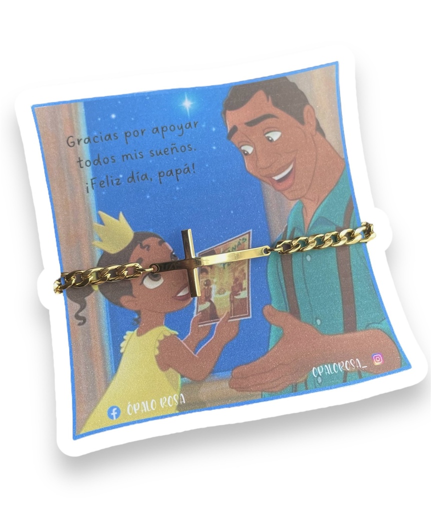 Pulsera cruz de amor 