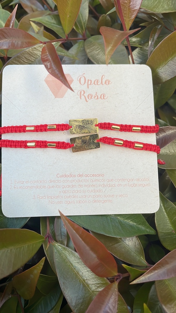 Pulseras mejores amigas huella
