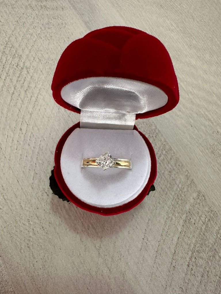 Anillo promesa oro plata 💍
