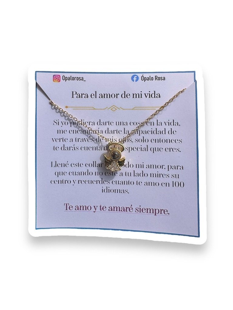 Cadena ángel te amo en 100 idiomas 