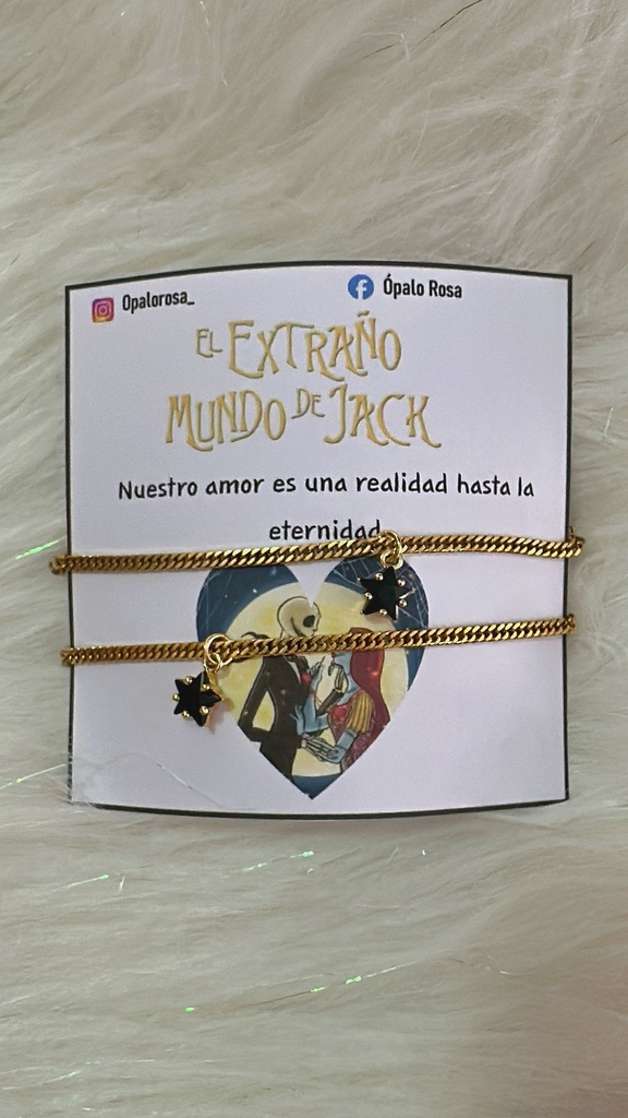 Pulseras pareja el extraño mundo de jack 
