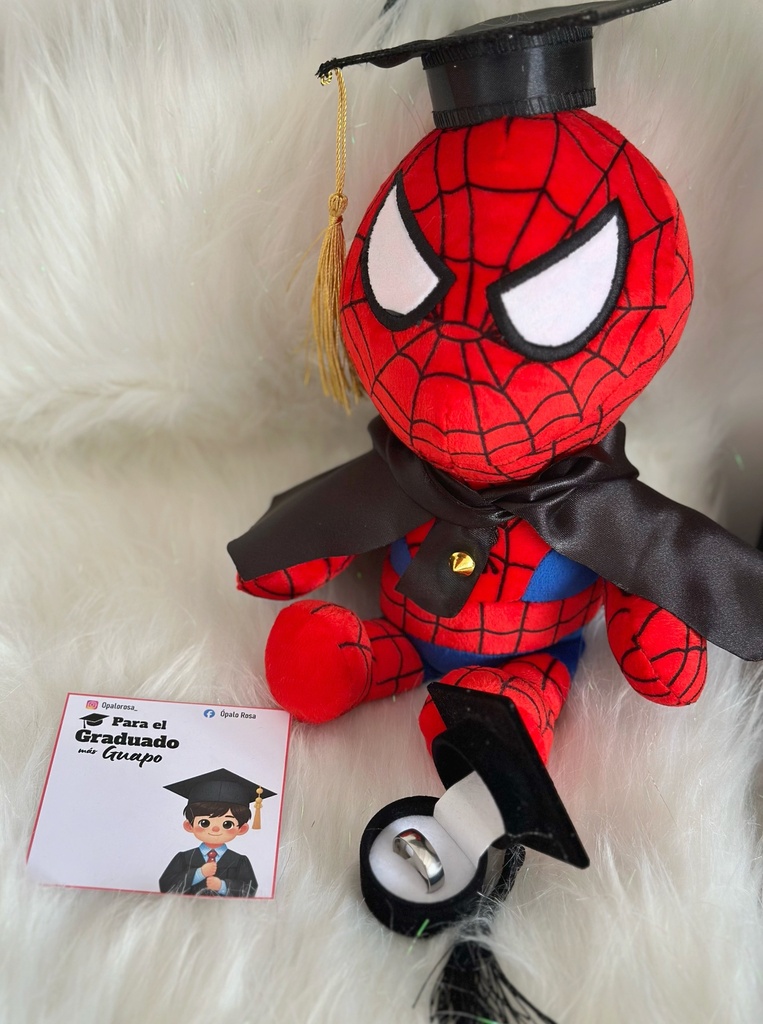 Combo Spiderman graduado anillo 