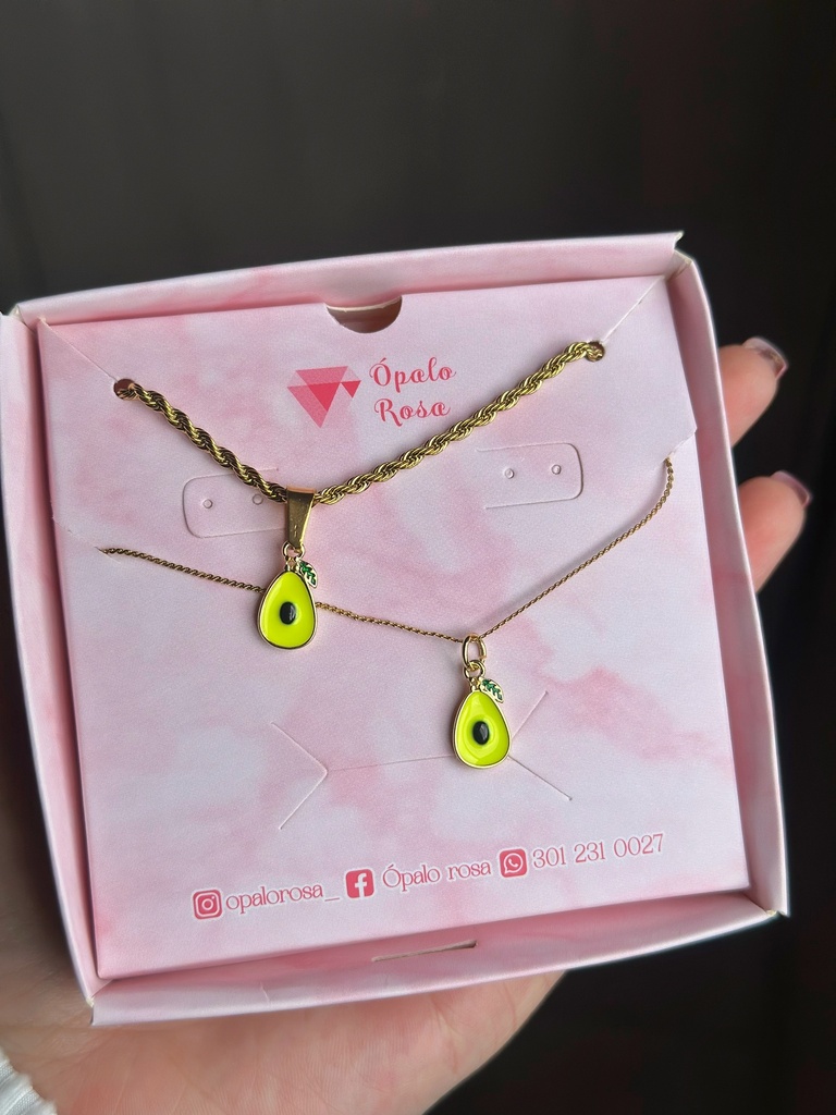 Cadenas pareja aguacate 