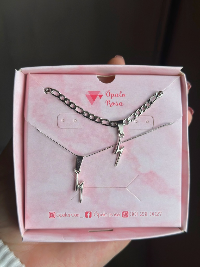 Cadenas pareja Rayo liso 