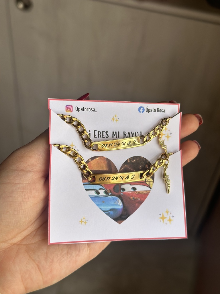 Esclavas rayo Mcqueen personalizadas 
