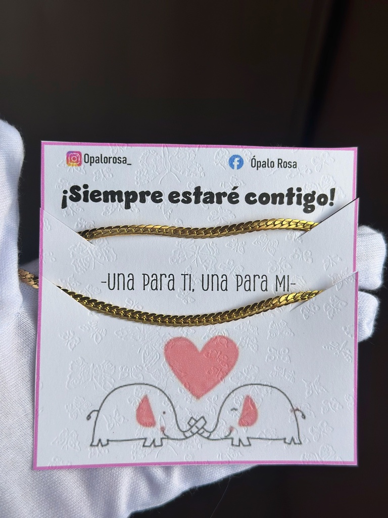 Pulseras pareja serpiente 