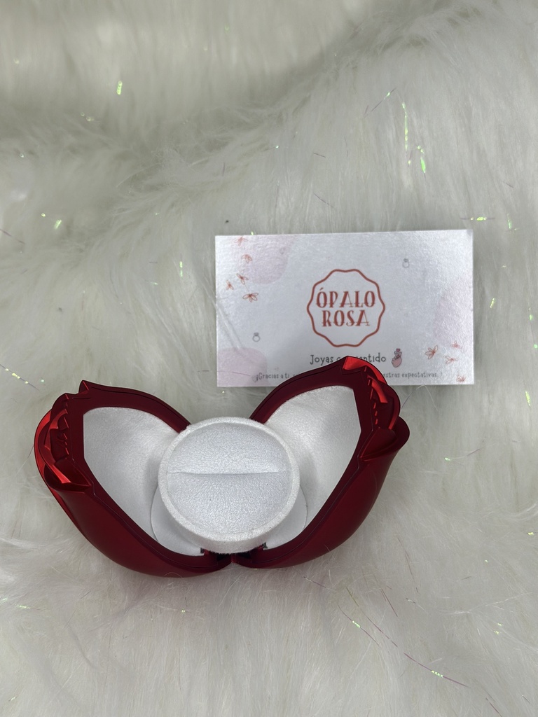 Cofre anillo rosa de lujo 