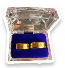 Argollas pareja promesa relieve