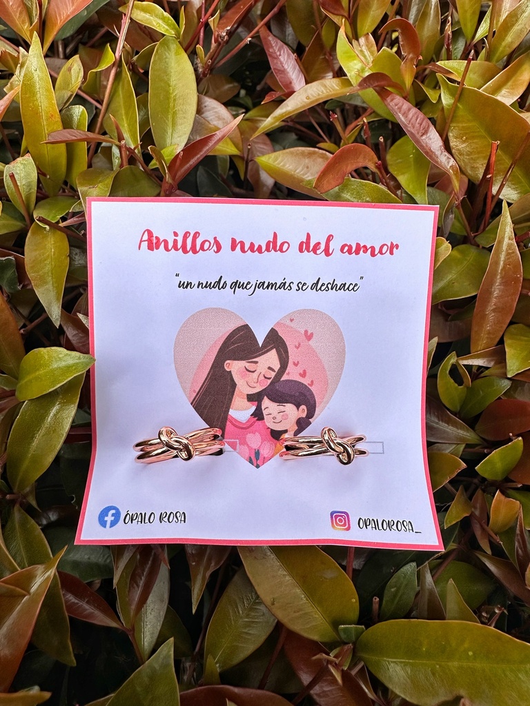 Anillos nudo del amor madre e hija