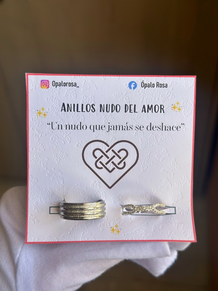 Anillos nudo del amor pareja