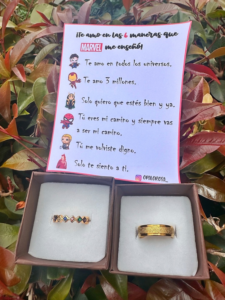 Anillos promesa Marvel