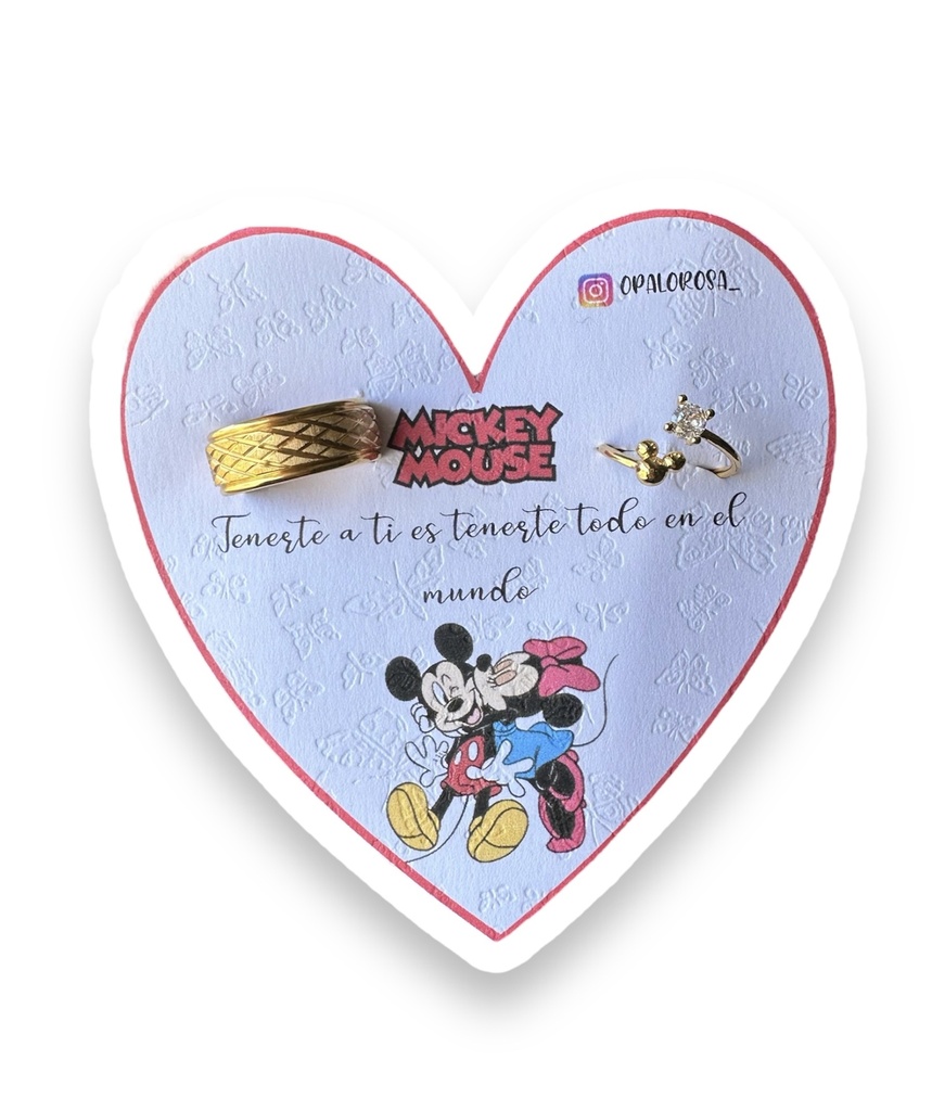 Anillos promesa Mickey Mouse